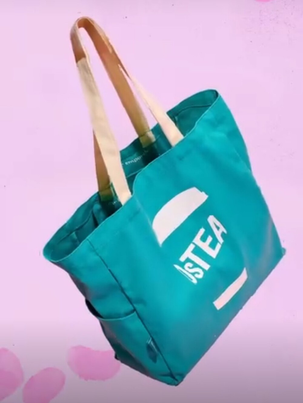 🆕 DavidsTea Multi Compartment Shopper Tote with Cup Graphic 🥤